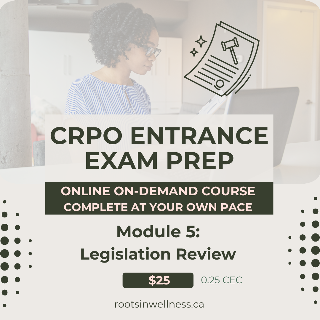 CRPO Entrance Exam Preparation – Module 5 Only – Legislation Overview